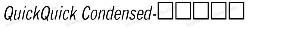 QuickQuick Condensed字体转换